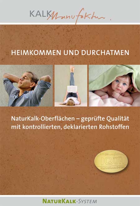 Heimkommen und Durchatmen - Broschüre über Sumpfkalkputz von Kalk-Manufaktum - Malermeister Smole Sossenheim